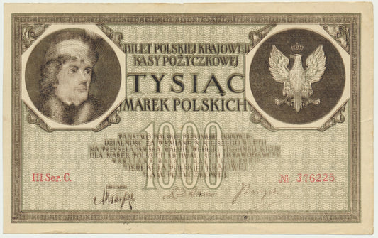 1.000 marek 1919 – III Ser.C – Fałszerstwo z epoki – NIEWYŁAPANE