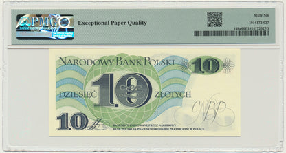 Banknot 10 złotych 1982 – G – PMG 66 EPQ
