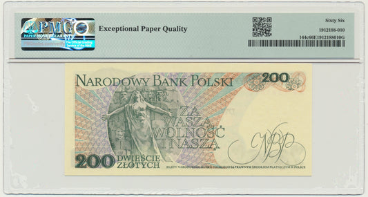 Banknot 200 złotych 1988 – EB – PMG 66 EPQ