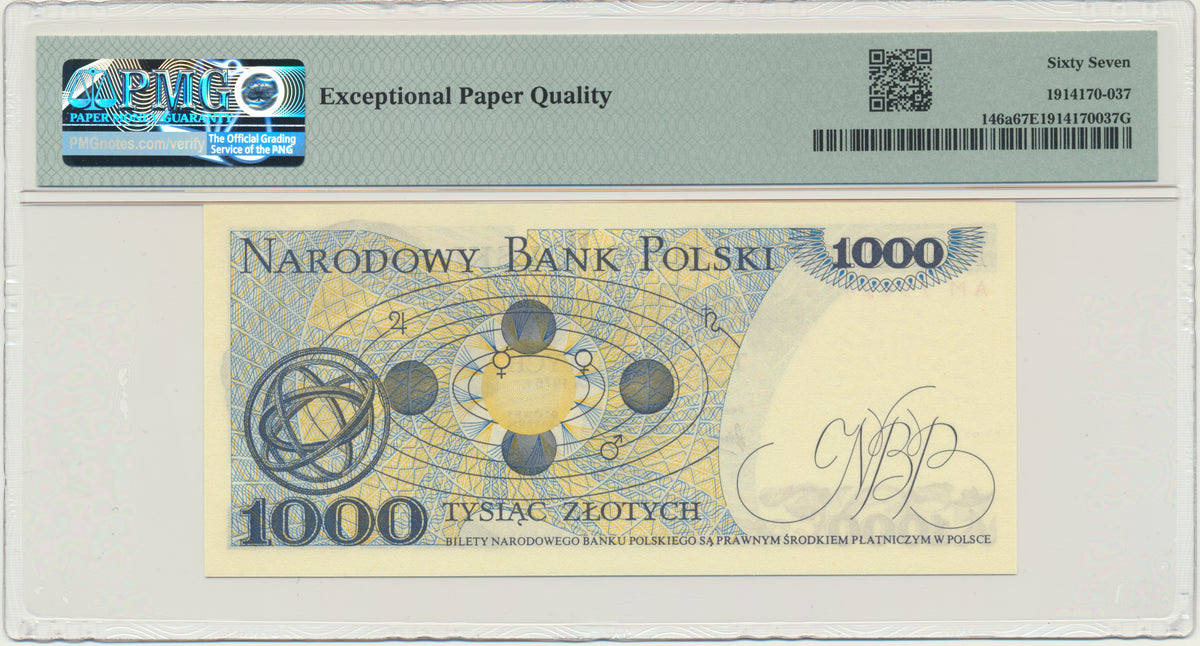 Banknot 1.000 złotych 1975 – AM – PMG 67 EPQ