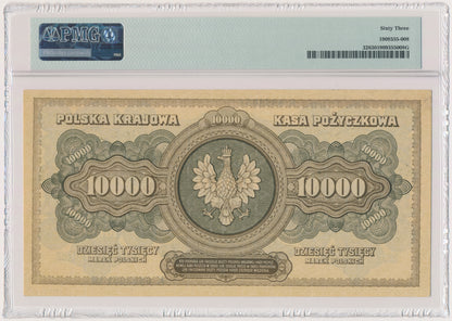 10.000 marek 1922 – K – PMG 63