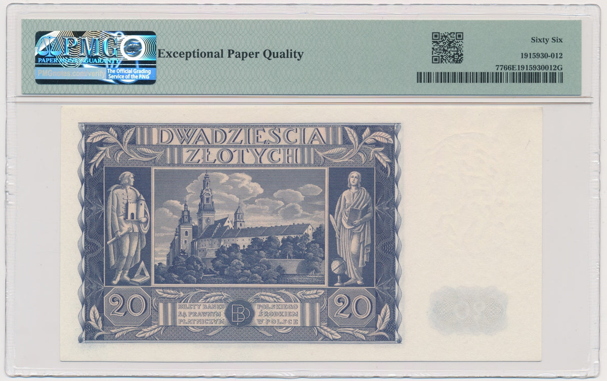 20 złotych 1936 – BZ – PMG 66 EPQ