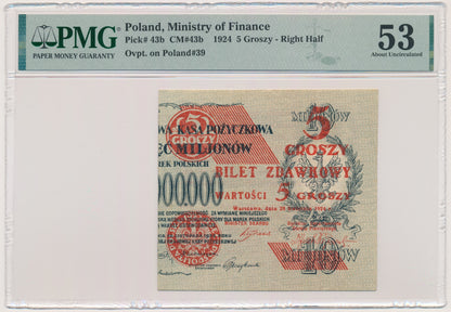 5 groszy 1924 – prawa połowa – PMG 53