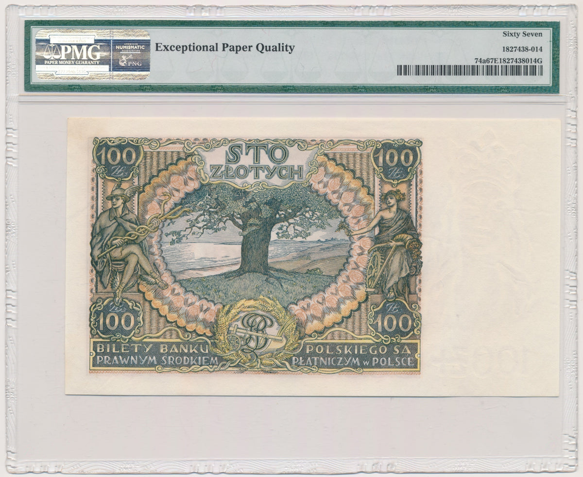 100 złotych 1934 – Ser.C.K. – PMG 67 EPQ