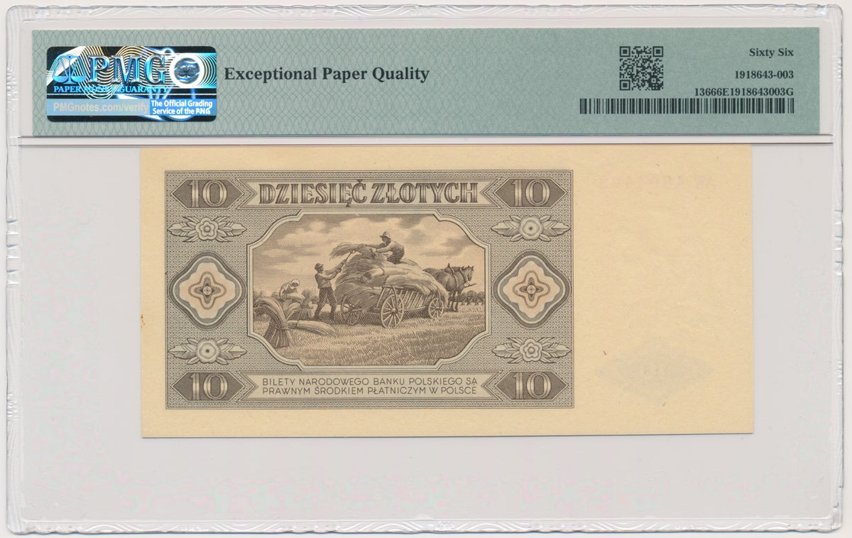 10 złotych 1948 – AW – PMG 66 EPQ