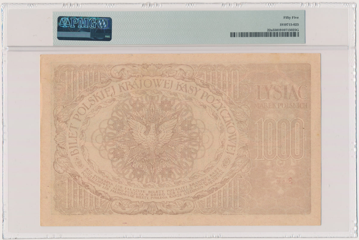 Banknot 1.000 marek 1919 – Ser.E – PMG 55