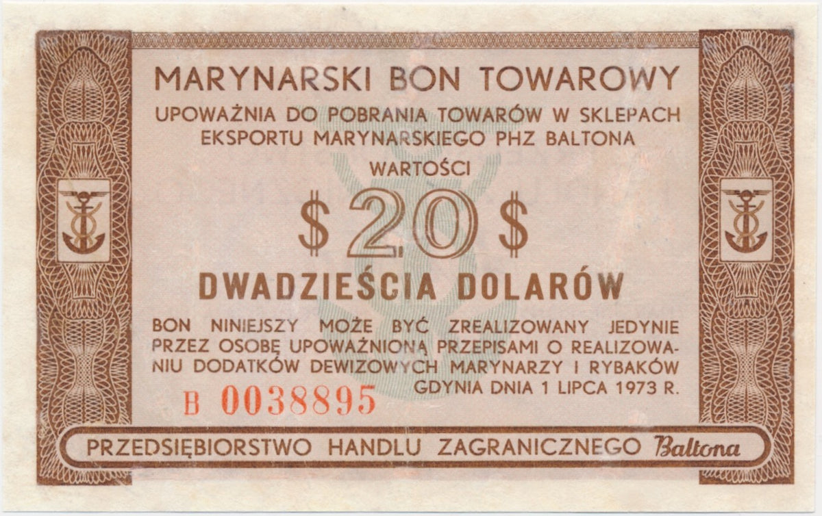 Baltona, 20 dolarów 1973 – B