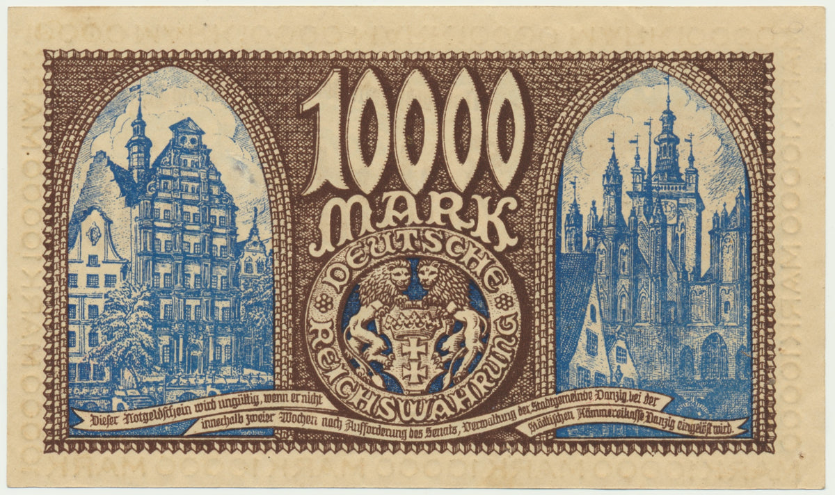 Gdańsk, Banknot 10.000 marek 1923