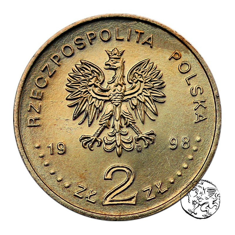 III RP, 2 złote, 1998, Adam Mickiewicz