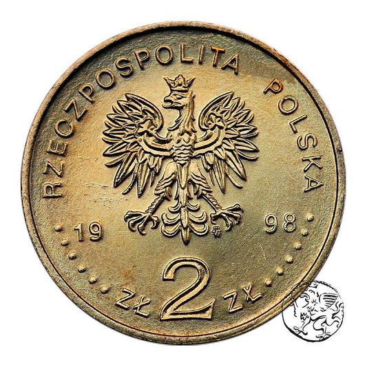III RP, 2 złote, 1998, Adam Mickiewicz