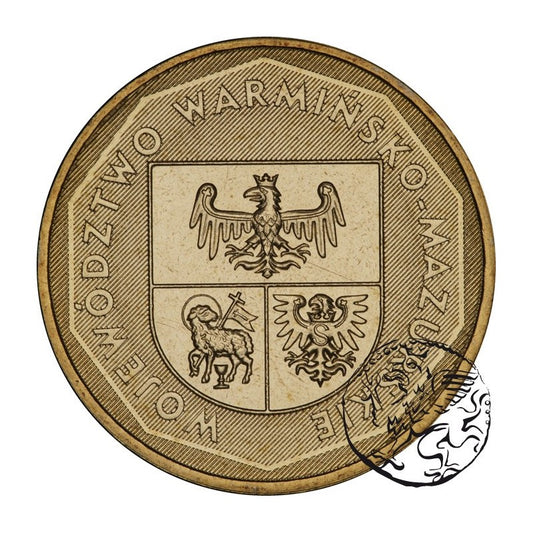 III RP, 2 złote, 2005, Woj. Warmińsko-Mazurskie