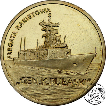 III RP, 2 złote, 2013, Fregata Pułaski